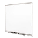 Quartet Classic Series Porcelain Magnetic Board, 48 x 36, White, Silver Alum. Frame