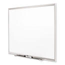 Quartet Classic Series Porcelain Magnetic Board, 96 x 48, White, Silver Aluminum Frame