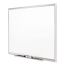 Quartet Classic Series Porcelain Magnetic Board, 60 x 36, White, Silver Aluminum Frame