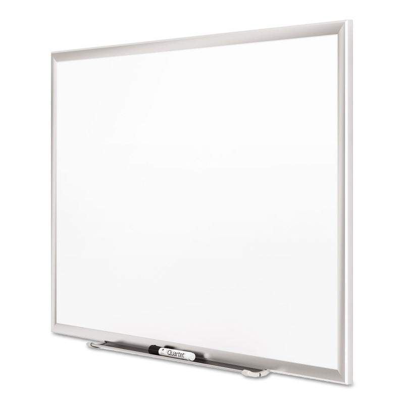 Quartet Classic Series Porcelain Magnetic Board, 60 x 36, White, Silver Aluminum Frame