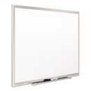 Quartet Classic Series Porcelain Magnetic Board, 48 x 36, White, Silver Alum. Frame