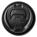 Dart Optima Reclosable Lids for Paper Hot Cups, Fits 10 oz to 24 oz Cups, Black, 1,000/Carton