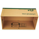 Universal Recycled Heavy-Duty Record Storage Box, Letter Files, Kraft/Green, 12/Carton