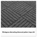 Guardian EcoGuard Diamond Floor Mat, Double Fan, 36 x 96, Charcoal