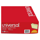 Universal Double-Ply Top Tab Manila File Folders, 1/2-Cut Tabs: Assorted, Letter Size, 0.75" Expansion, Manila, 100/Box