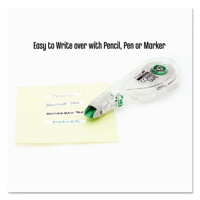 Tombow MONO Hybrid Style Correction Tape, Non-Refillable, Clear Applicator, 0.17" x 394", 10/Pack