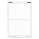 Universal Plain Self-Adhesive Name Badges, 3 1/2 x 2 1/4, White, 100/Pack