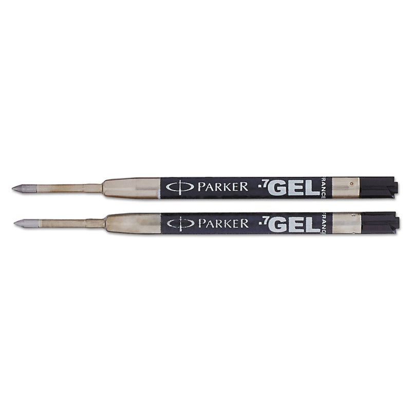 Parker Refill for Parker Retractable Gel Ink Roller Ball Pens, Medium Conical Tip, Black Ink, 2/Pack