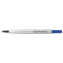 Parker Refill for Parker Roller Ball Pens, Medium Conical Tip, Blue Ink