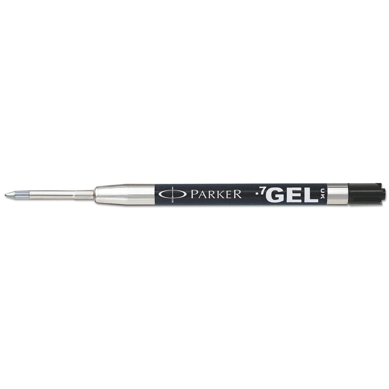 Parker Refill for Parker Retractable Gel Ink Roller Ball Pens, Medium Conical Tip, Black Ink, 2/Pack