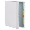 Wilson Jones View-Tab Presentation Round Ring View Binder With Tabs, 3 Rings, 1" Capacity, 11 x 8.5, White