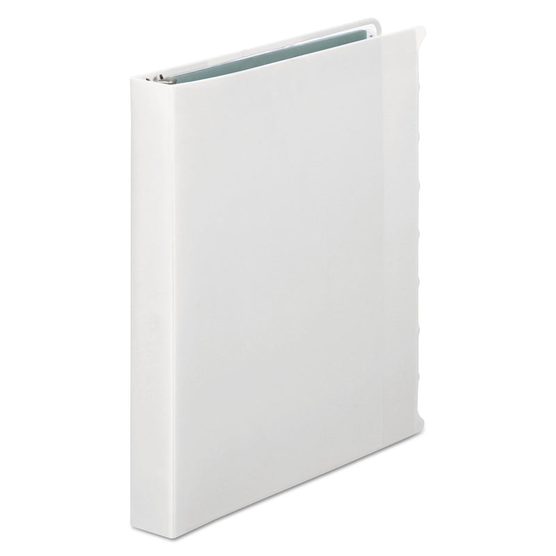 Wilson Jones View-Tab Presentation Round Ring View Binder With Tabs, 3 Rings, 1" Capacity, 11 x 8.5, White