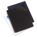 GBC Leather-Look Presentation Covers for Binding Systems, Black, 11.25 x 8.75, Unpunched, 100 Sets/Box