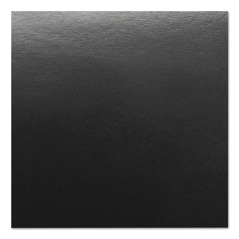 GBC Leather-Look Presentation Covers for Binding Systems, Black, 11.25 x 8.75, Unpunched, 50 Sets/Pack