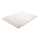 deflecto SuperMat Frequent Use Chair Mat, Med Pile Carpet, 45 x 53, Beveled Rectangle, Clear