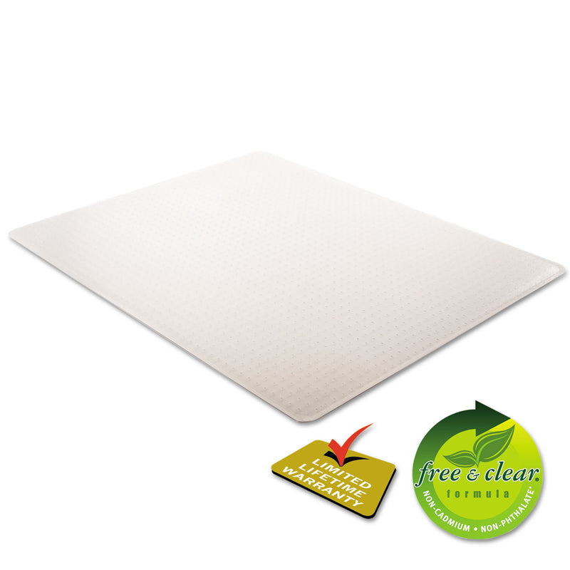 deflecto SuperMat Frequent Use Chair Mat, Medium Pile Carpet, Flat, 46 x 60, Rectangle, Clear