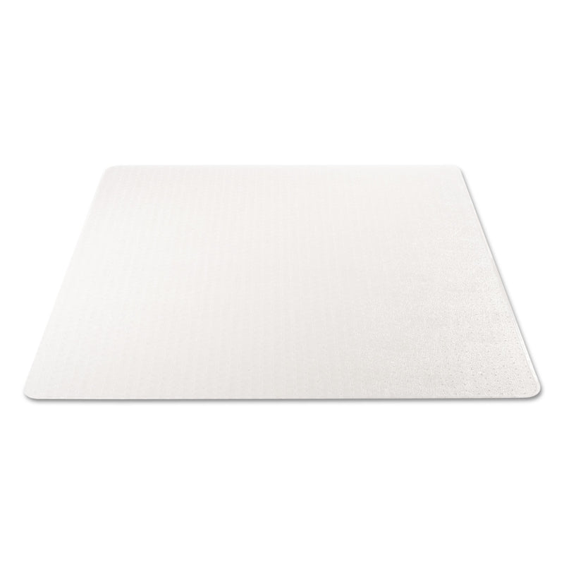 deflecto SuperMat Frequent Use Chair Mat, Med Pile Carpet, 45 x 53, Beveled Rectangle, Clear