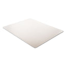 deflecto SuperMat Frequent Use Chair Mat, Med Pile Carpet, 45 x 53, Beveled Rectangle, Clear