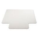 deflecto DuraMat Moderate Use Chair Mat for Low Pile Carpet, 46 x 60, Wide Lipped, Clear