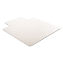 deflecto RollaMat Frequent Use Chair Mat, Med Pile Carpet, Flat, 45 x 53, Wide Lipped, Clear