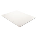 deflecto EconoMat Occasional Use Chair Mat, Low Pile Carpet, Flat, 46 x 60, Rectangle, Clear