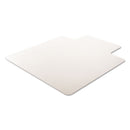 deflecto RollaMat Frequent Use Chair Mat, Med Pile Carpet, Flat, 45 x 53, Wide Lipped, Clear