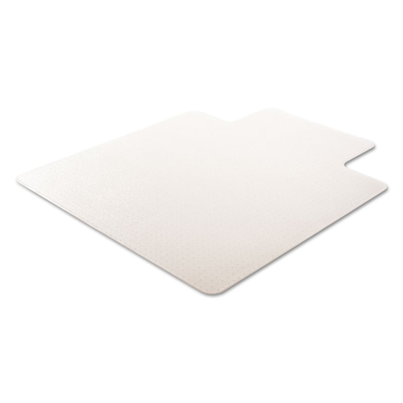 deflecto RollaMat Frequent Use Chair Mat, Med Pile Carpet, Flat, 45 x 53, Wide Lipped, Clear