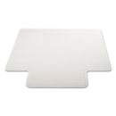 deflecto DuraMat Moderate Use Chair Mat, Low Pile Carpet, Flat, 36 x 48, Lipped, Clear