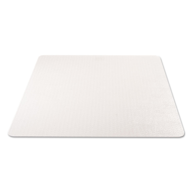 deflecto EconoMat Occasional Use Chair Mat, Low Pile Carpet, Flat, 46 x 60, Rectangle, Clear