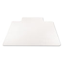 deflecto SuperMat Frequent Use Chair Mat for Medium Pile Carpet, 45 x 53, Wide Lipped, Clear