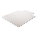 deflecto DuraMat Moderate Use Chair Mat for Low Pile Carpet, 45 x 53, Wide Lipped, Clear