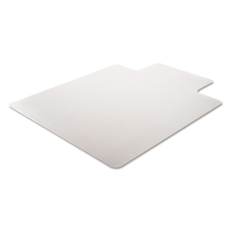 deflecto DuraMat Moderate Use Chair Mat for Low Pile Carpet, 45 x 53, Wide Lipped, Clear