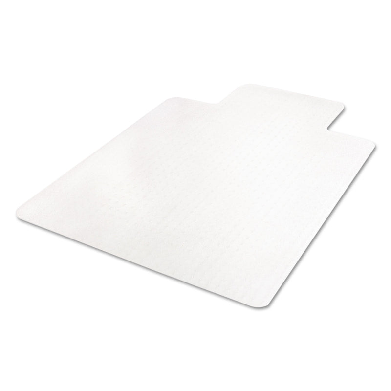 deflecto EconoMat Occasional Use Chair Mat for Low Pile Carpet, 45 x 53, Wide Lipped, Clear