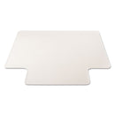 deflecto RollaMat Frequent Use Chair Mat, Med Pile Carpet, Flat, 45 x 53, Wide Lipped, Clear