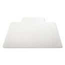 deflecto DuraMat Moderate Use Chair Mat for Low Pile Carpet, 46 x 60, Wide Lipped, Clear