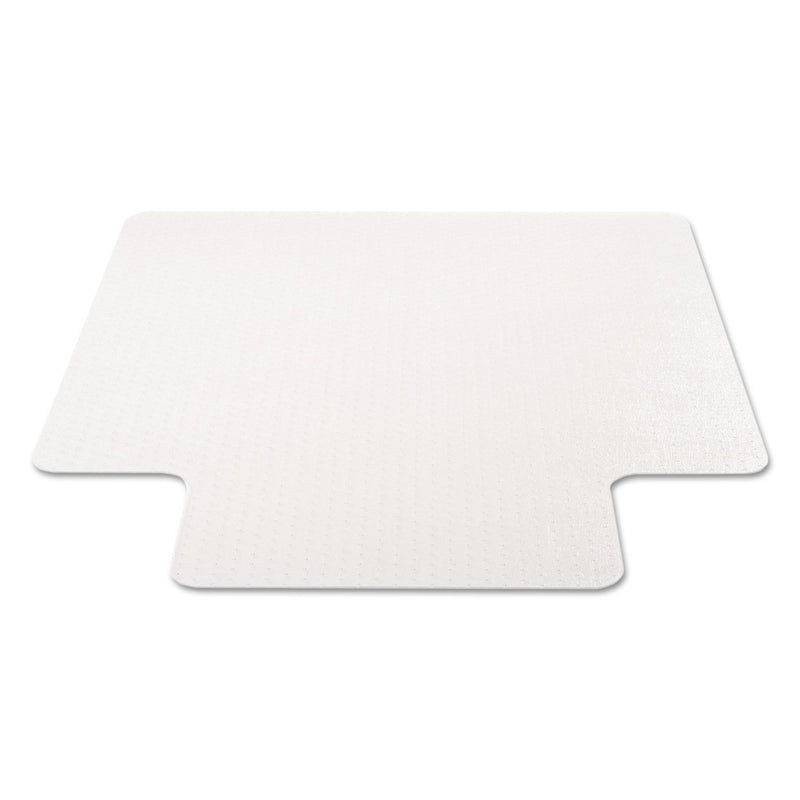 deflecto EconoMat Occasional Use Chair Mat for Low Pile Carpet, 45 x 53, Wide Lipped, Clear