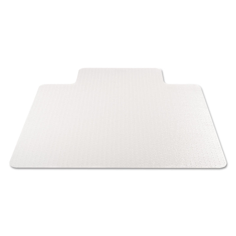 deflecto EconoMat Occasional Use Chair Mat for Low Pile Carpet, 45 x 53, Wide Lipped, Clear