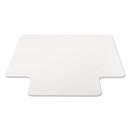 deflecto EconoMat Occasional Use Chair Mat, Low Pile Carpet, Flat, 36 x 48, Lipped, Clear