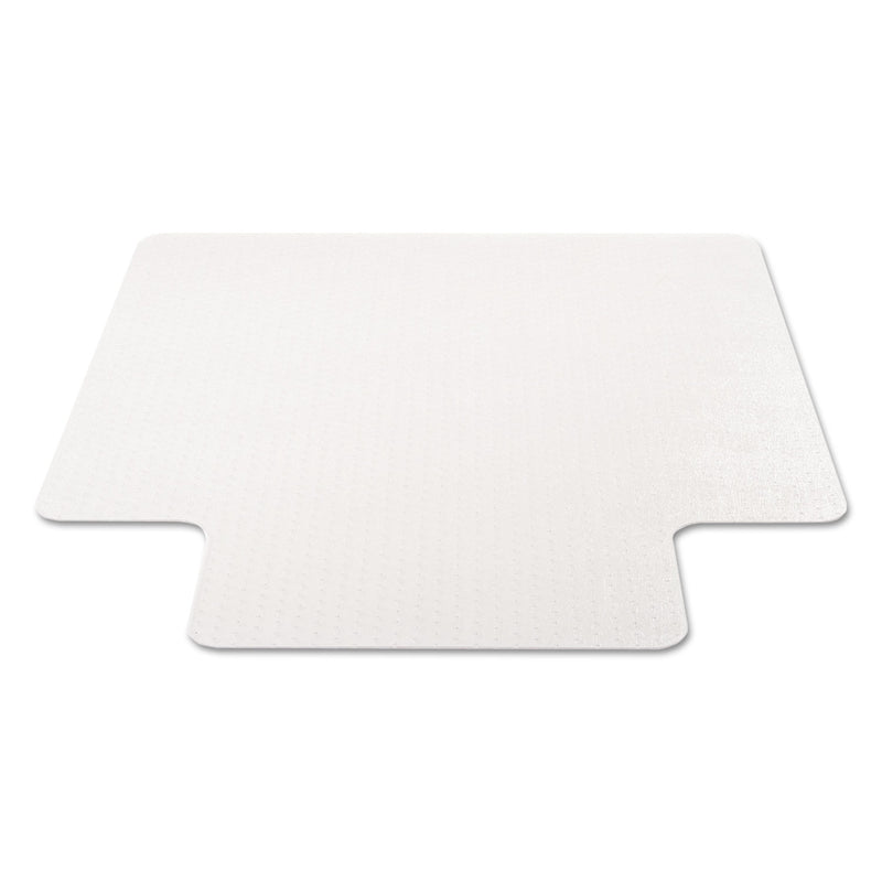 deflecto EconoMat Occasional Use Chair Mat, Low Pile Carpet, Flat, 36 x 48, Lipped, Clear
