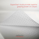 deflecto All Day Use Chair Mat - All Carpet Types, 36 x 48, Rectangular, Clear