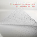 deflecto EconoMat Occasional Use Chair Mat for Low Pile Carpet, 45 x 53, Wide Lipped, Clear