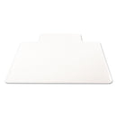 deflecto ExecuMat All Day Use Chair Mat for High Pile Carpet, 45 x 53, Wide Lipped, Clear