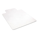 deflecto EconoMat All Day Use Chair Mat for Hard Floors, 45 x 53, Wide Lipped, Clear
