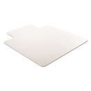deflecto ExecuMat All Day Use Chair Mat for High Pile Carpet, 45 x 53, Wide Lipped, Clear