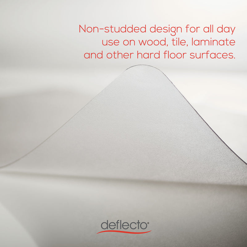 deflecto All Day Use Chair Mat - Hard Floors, 46 x 60, Rectangle, Clear