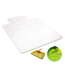 deflecto EconoMat All Day Use Chair Mat for Hard Floors, 36 x 48, Lipped, Clear
