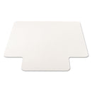 deflecto EconoMat All Day Use Chair Mat for Hard Floors, 45 x 53, Wide Lipped, Clear