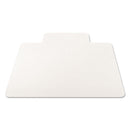 deflecto EconoMat All Day Use Chair Mat for Hard Floors, 45 x 53, Wide Lipped, Clear