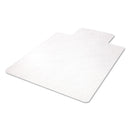 deflecto EconoMat All Day Use Chair Mat for Hard Floors, 45 x 53, Wide Lipped, Clear