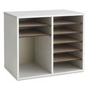 Safco Fiberboard Literature Sorter, 12 Compartments, 19.63 x 11.88 x 16.13, Gray